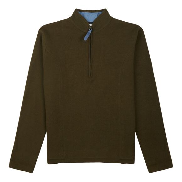 Patagonia Seaweed Green Nordic Wool Quarter Zip Sweater - Picture 1 of 10